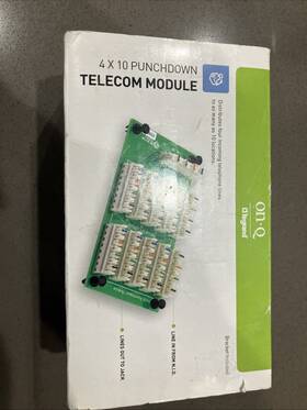 Onq Tm7556 On-q Telecom Module Tm7553 4x10 Punchdown Brand New In Box