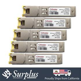 Precision 799975926483 Lot Of 5 Glc-t 1gb Sfp Rj45 Full Duplex 100m Cisco Compatible