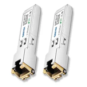 Qiniyek 701931488959 2 Pack 1.25/2.5/5/10g Sfp To Rj45 Transceiver Copper Module Cat.6a/