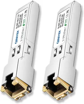 Qiniyek 726084634268 1.25 / 2.5/5/10g Sfp To Rj45 Transceiver Copper Module Cat.6a/7 2 Pack New