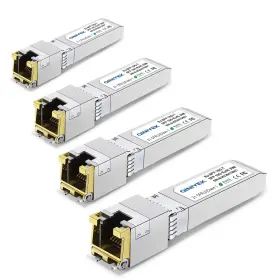 Bj251029001 Qiniyek 4pack 10gb Sfp To Rj45 Module 10gbase-t Computer Networking Transceivers Fo