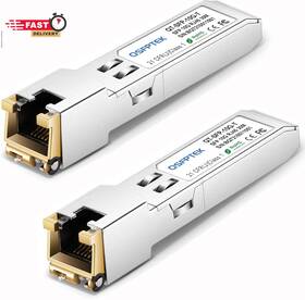 Qsfptek 445010659658 2pack 10gbase-t Sfp Module 10g To Rj45 Copper 10gbe Ethernet Optical
