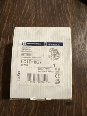 Lc1d18g7 Telemecanique Square D Contactor 20710 Schneider 120v 50/60hz
