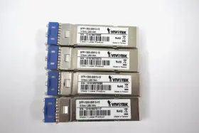 Sfp-1000-sm13-10 Vivotek Lot Of 4 Single Mode Gigabit Sfp Optical Transceiver
