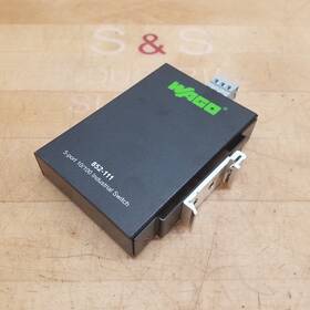 Wago 852-111 5 Port 10/100 Industrial Switch 24 Vdc 24-14 Awg - Used