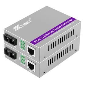 Xzsnet Xzs-mcsc13-2p A Pair Of Gigabit Sc To Rj45 Converter Single-mode Fiber Ethernet Media C