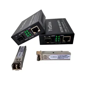 Mc-mmf-sfp550-2 Yvnshine 2 Pack Fiber To Ethernet Media Converter Gigabit Sfp Rj45 10/100/1000mbp