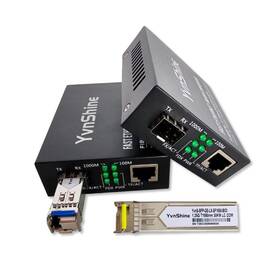 Yvnshine Mc-sfp00 1 Pair Gigabit Single Mode Lc Media Converter Sfp To Rj45 10/100/1000mbps Au