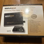 Signamax Gigabit Ethernet Fiber Optic Media Converter 065-1172 (new & Sealed). Price: $25.00.