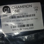 Champion One OP-SFPP-TUNE-80-I 10G Zr Sfp+ Dwdm Tunable Transceiver New. Price: $300.00.