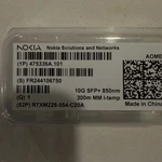 Nokia Aome 10G SFP+850NM 300M Mm I-temp 475336A.101 Lc Duplex New. Price: $25.00.