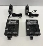 Transition Networks J/FE-CF-04 & J/E-PSW-FX-03 Fiber Optic Media Converters Open. Price: $45.49.