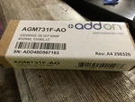 Addon AGM731F-AO Netgear Compatible 1000BAE-SX Sfp Mmf 850NM, 550M, New C:5. Price: $34.00.