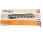 Netgear Prosafe 16-PORT Fast Ethernet Switch FS116E New. Price: $55.88.