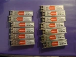 Lot Of 13 Fiberstore SFP1G-SX-85 1000BASE-SX 850NM 550M Transceiver Used. Price: $28.00.