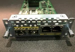 Cisco NIM-2GE-CU-SFP 2-PORT Dual-mode / RJ45 Gigabit Layer 3 Ethernet Module Used. Price: $174.00.