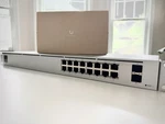 Ubiquiti Unifi USW-16-POE GEN2 Configurable 16-PORT Gigabit Ethernet Switch Used. Price: $190.00.