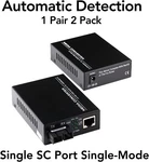 Pair 2 Pack Sc Single Mode Gigabit Ethernet Media Converter - Open Box.. Price: $15.99.