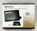 Signamax Switching Fiber Optic Media Converter 065-1110 / New. Price: $25.00.