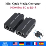 1PAIR Fiber Media Converter Gigabit 100/1000MBPS Sc To RJ45 Port Up 20KM New. Price: $24.99.