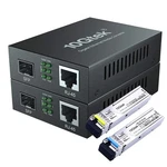 10GTEK Pair Of Gigabit Ethernet Bidi Media Converter, Singlemode Lc New. Price: $72.87.