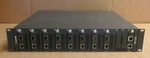Perle MCR1900 Media Converter 05059900 + 8X CM-10GT-SFP 1X Mcr-mgt Modules Used. Price: $950.00.