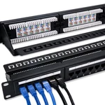6COMGIGA 24 RJ45 CAT6 Patch Panel With Removable Back Bar,support 110 & ... New. Price: $46.57.