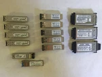 Lot 14 Pcs 850 Nm Class Fibre Optic Transceiver Module Avago Finisar Jdsu Used. Price: $45.00.