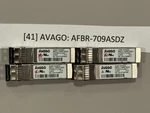 Lot Of 4 Avago AFBR-709ASDZ 10GBASE Sfp+ Sr 850NM 300M Mmf Transceiver Module Used. Price: $10.00.