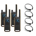 4 Walkie Talkie Motorola T82 With Chargers Batteries And Laringofonos 10KM Range Open. Price: $232.15.