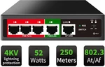 Poe+ Switch Easy Smart Managed Ethernet Support Vlan, Qos 52 New. Price: $38.78.