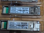 Lot Of 8 Infinera TOM-10G-SFPP-SR1 Gigabit Base-lr Optical Sfp+ Transceiver Used. Price: $30.00.