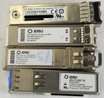 Lot Of 4 Jdsu Various Model Sfp Transceiver Modules Used. Price: $37.95.