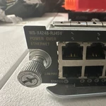 Cisco WS-X4248-RJ45V 48-PORT Ethernet Power Over RJ-45 Switch Module Used. Price: $50.00.