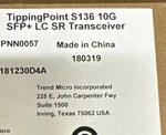 Tripping Point S136 10G Sfp+ Lc Sr Transceiver Module New. Price: $27.88.