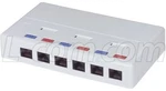 L-com / Infinite Electronics SMM45-6W In-line Adapter, RJ45 X6, CAT5E Patch New. Price: $30.95.